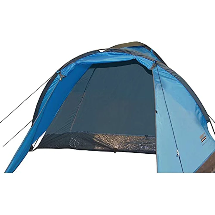 High Peak Kuppelzelt Ontario 3, Campingzelt mit Vorbau, Iglu-Zelt für 3 Personen, 1500 mm wasserdicht, Ventilationssystem, Wetterschutz-Eingang, Moskitoschutz, in Blau – Bild 4