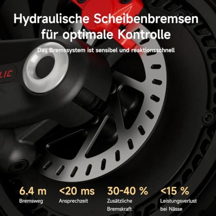 NAVEE UT5-MAX-DE, 2400 W E-Scooter mit 15,3 Ah, 100 km Reichweite, grau, 20 km/h, 150 kg Belastbarkeit, Versandkostenfrei – Bild 5
