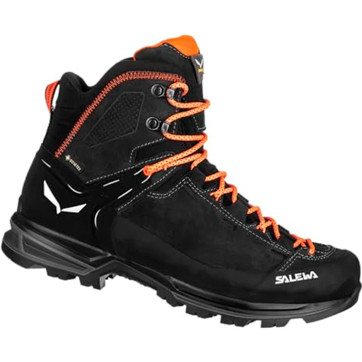 Salewa Mountain Trainer 2 Mid Gore-Tex, Herren Wanderschuhe mit 360°-Vollgummi-Schutzrand, wasserdicht, Schwarz, Größe 44 – Bild 1