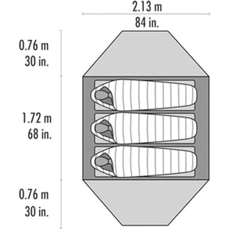 MSR Elixir 3 Kuppelzelt, 3.19 kg für 3 Personen, verbesserte Belüftung, freistehende Konstruktion, 35% mehr Stauraum – Bild 4
