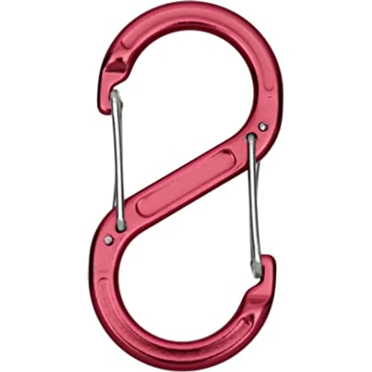 Coghlan Relags Zubehörkarabiner, 2er Pack, leichte Aluminiumkarabiner, Rot, S