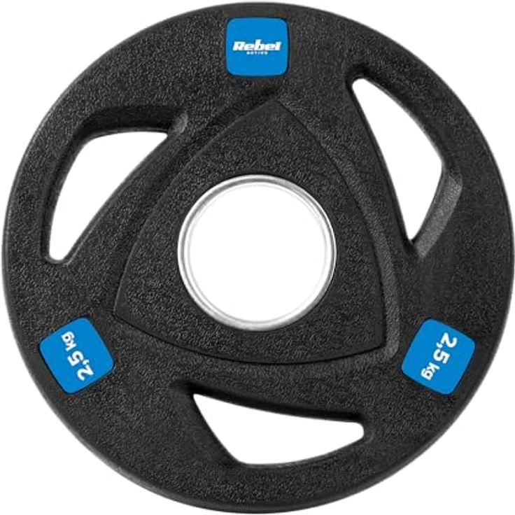 Rebel Olympisches Hantelset, Gusseisen 30 kg mit 8x1,25 kg, 4x2,5 kg, 2x5 kg, 51 mm Durchmesser, gummierte Oberfläche – Bild 9