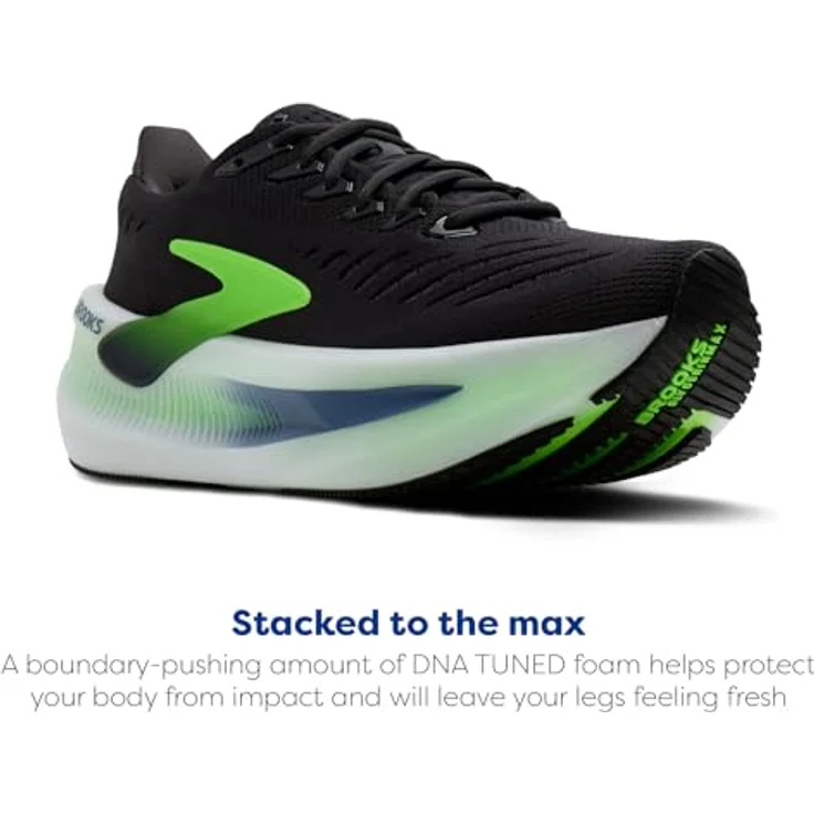 Brooks Glycerin Max 2, Herren Laufschuhe mit Stickstoff-injizierter Dämpfung, phantom/white/green gecko, 10,5oz Gewicht – Bild 4