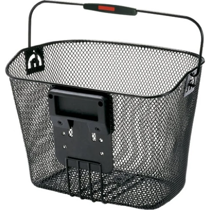 KlickFix Farradtasche Uni Korb, Feinmaschiger Lenkerkorb, Schwarz, 33 x 26 x 25cm, 16L Volumen, belastbar bis 7kg – Bild 3