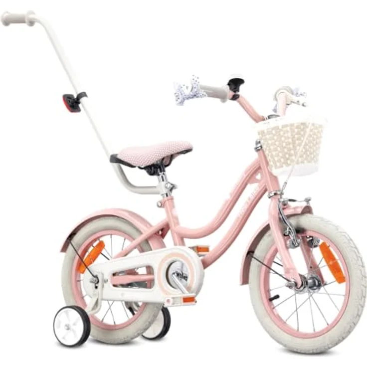 Sun Baby Silver Moon 14 Zoll Kinderfahrrad mit Schubstange, rosa, für Kinder bis 50 kg – Bild 9