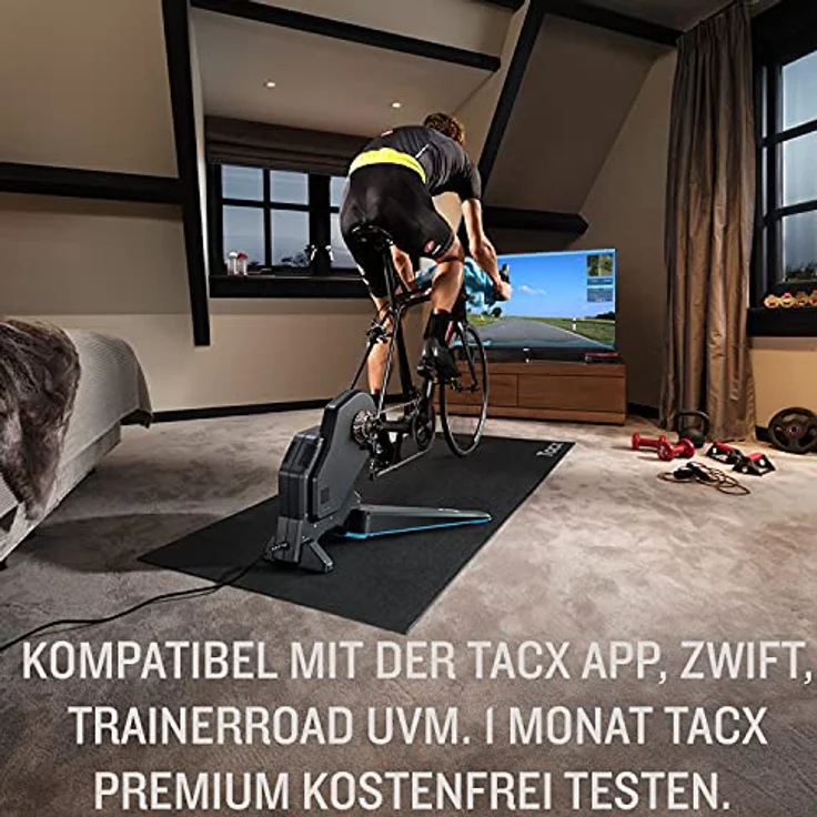 TACX FLUX 2 Smart Trainer – 2000W Widerstand, 16 % max. Steigung, ANT+/Bluetooth Technologie für Zwift, TACX etc., Daten zu Geschwindigkeit/Trittfrequenz/Leistung, realistisch, leise und präzise – Bild 5