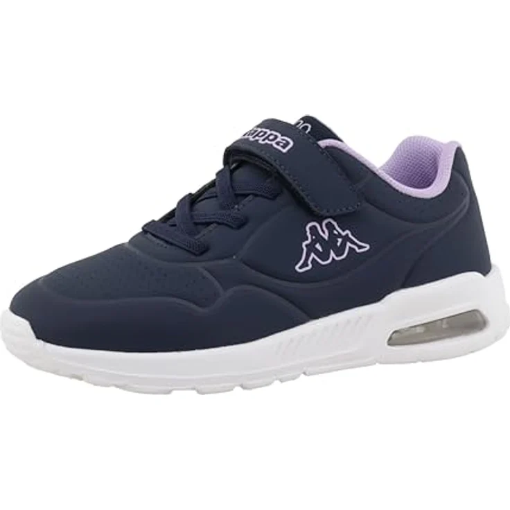 Kappa Mona Kinder Laufschuhe, Klettschuh Blau, Schuhgröße 33 EU, leichte Synthetik-Oberfläche, rutschfeste Gummi-Sohle – Bild 2