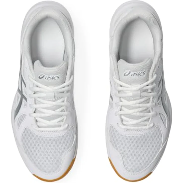 Asics Upcourt 6 1072A107100, Hallenschuhe mit flexiblem Mesh-Obermaterial und optimaler Gummi-Außensohle, 41.5/white-pure silver – Bild 6