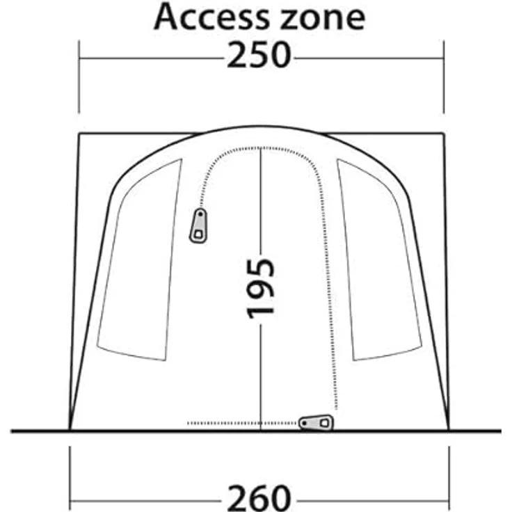 Outwell Santa Monica Air, aufblasbares Vorzelt für Busse, 15 kg, 3000 mm Wassersäule – Bild 8