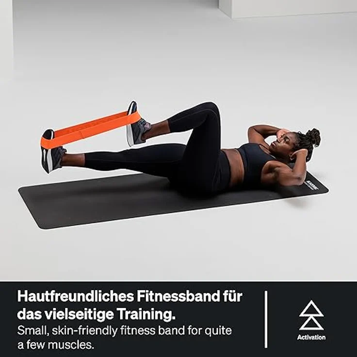 BLACKROLL® LOOP BAND (32 cm), Fitnessband mit leichtem Widerstand (2,9 kg) aus hautfreundlichem Naturgummi, für funktionales Training zu Hause, Büro oder im Park, Made in Germany, Orange – Bild 2