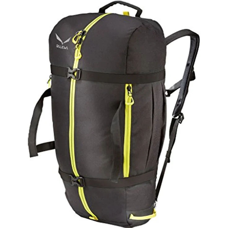 SALEWA ROPEBAG XL, Black/Citro, 30L - Großer Seilrucksack aus 600D Polyester mit ergonomischer Rückenstütze – Bild 2