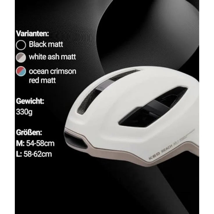 KED Fahrradhelm REACH AR-1, weiß, mit MIPS Brain Protection System und 3D K-FIT Anpassungssystem – Bild 6