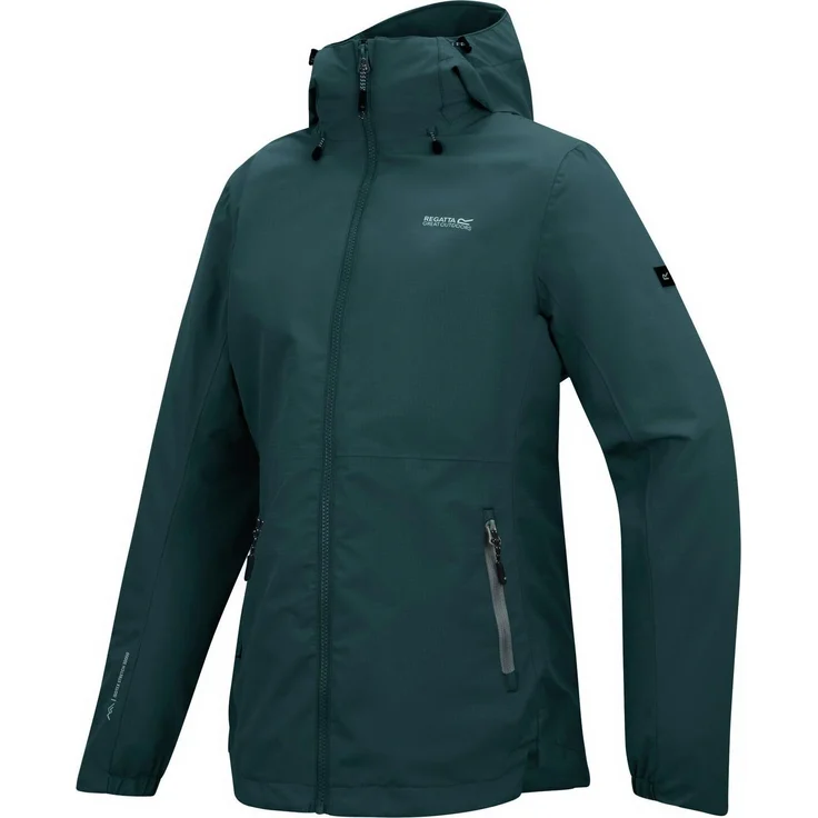 Regatta Hamara IV Outdoorjacke für Damen, wasserdichtes ISOTEX 15000 Material, grün, Größe 44