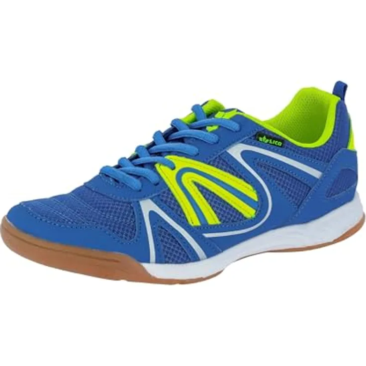 Lico Sportschuh Fit Indoor 43, Herrenschnürschuhe aus hochwertigem Synthetikmaterial, flacher Absatz 2 cm
