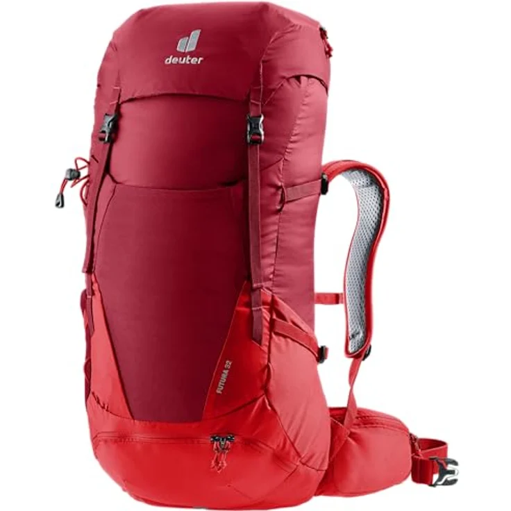 deuter Futura 32 Wanderrucksack, Aircomfort Netzrücken-System für maximale Belüftung, separate Bodenfach, elastischer Federstahlrahmen, gepolsterte Hüftflossen mit RV-Taschen – Bild 1