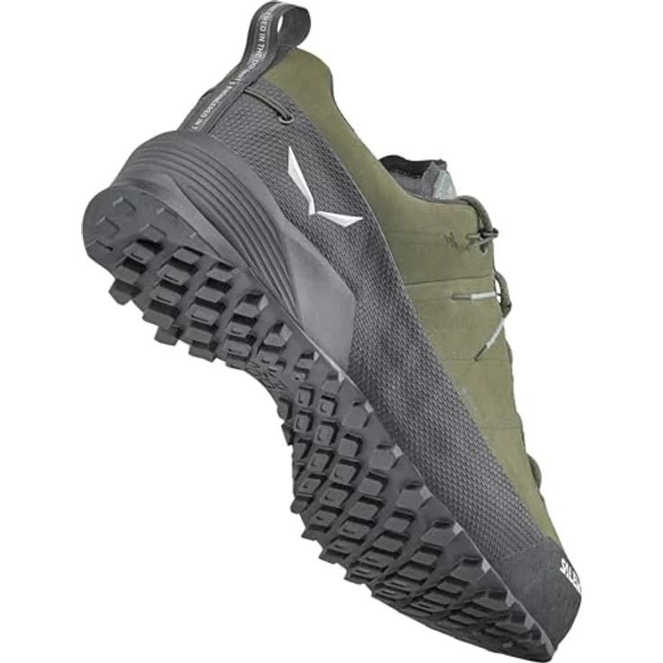 Salewa Wildfire Leather 2 GTX, Laufschuhe aus 1,6 mm Nubukleder, wasserdicht mit C.F.F. Fußbett und Climbing Lacing, schwarz – Bild 4