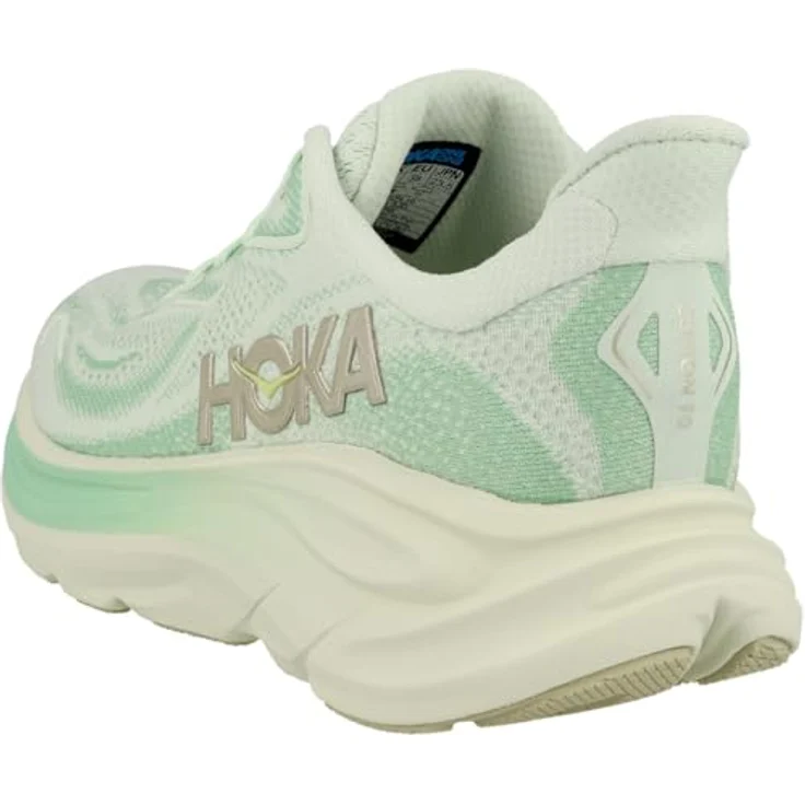 Hoka Clifton 10, Damen Laufschuhe mit optimaler Dämpfung und atmungsaktivem Jacquard-Obermaterial, Grün (38 2/3) – Bild 6