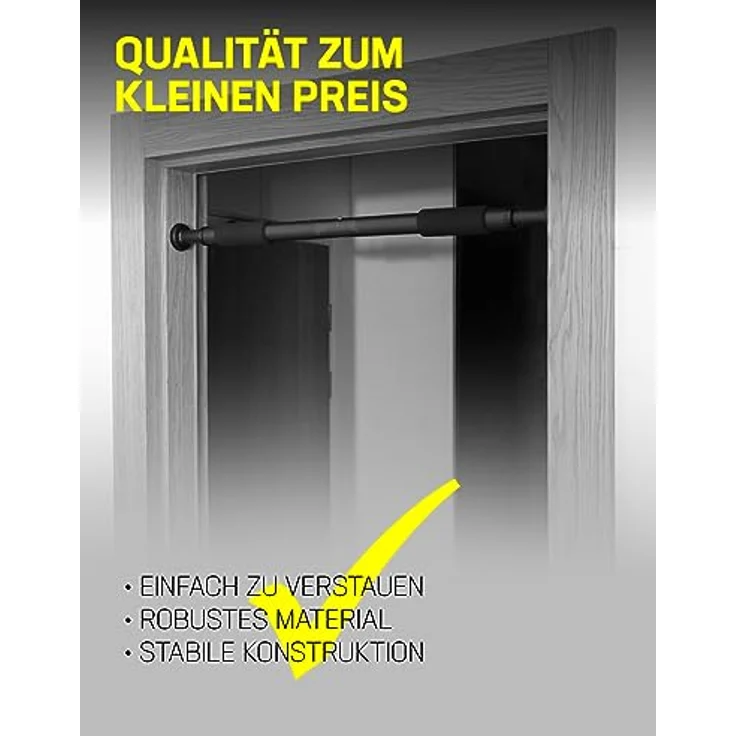 SPORTINATOR® Klimmzugstange zum Einspannen im Türrahmen, für dein Home-Gym. Länge 60–102 cm, kompakt, sicher & schnell ohne Bohren, belastbar bis 150 kg – Bild 5