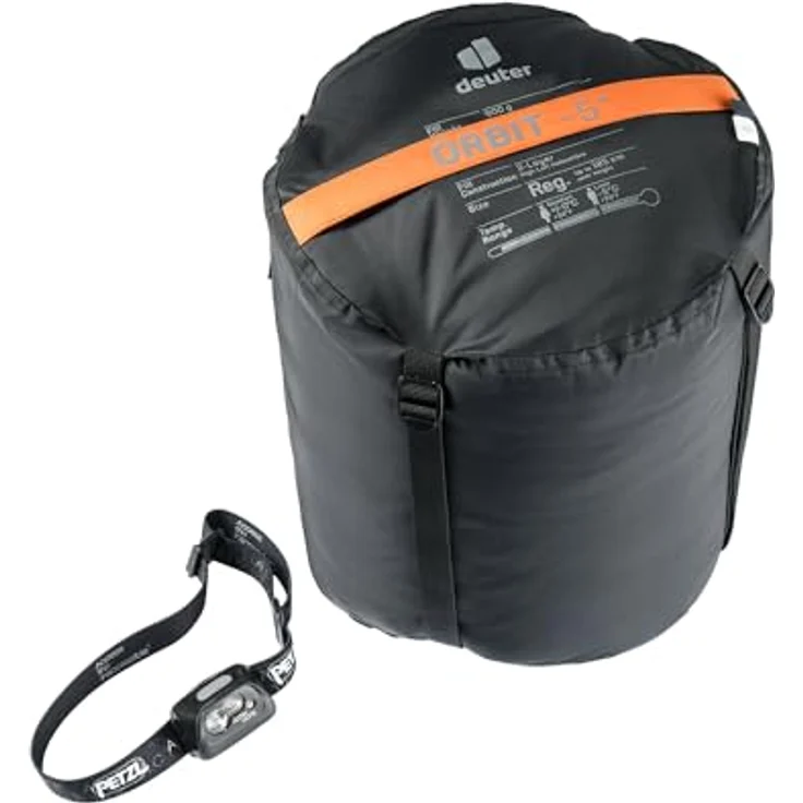 deuter Orbit -5° L, Kunstfaserschlafsack für Körpergrößen bis 200 cm, mit 2-Wege-Reißverschluss und erhöhtem Fußraum – Bild 3