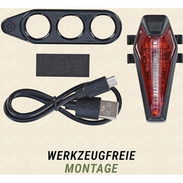 Prophete LED USB-Akkurücklicht, Fahrradbeleuchtung mit hoher Sichtbarkeit – Bild 6