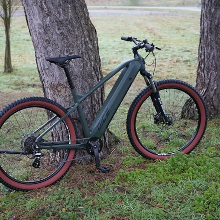 Prophete Dice 1.0 E-MTB 27,5" – Enovation Hinterradmotor 250W, 40Nm, Shimano Altus 8-Gang, 100 km Reichweite, Suntour XCT Federgabel, Hydraulische Scheibenbremse, Bronze Grün – Bild 9