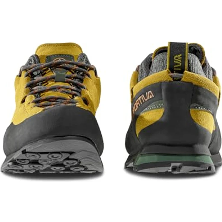La Sportiva Boulder X, Zustiegsschuhe mit Grippiger Sohle und Asymmetrischem Schnürsystem, savana/tiger, EU 40,5 – Bild 6