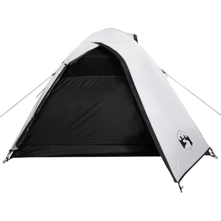 vidaXL Kuppel-Campingzelt 3 Personen Zelt Trekkingzelt Wanderzelt Leicht 210x195x120cm Innenzelt 3,1kg Weiß Dunkel Wasserdicht – Bild 5