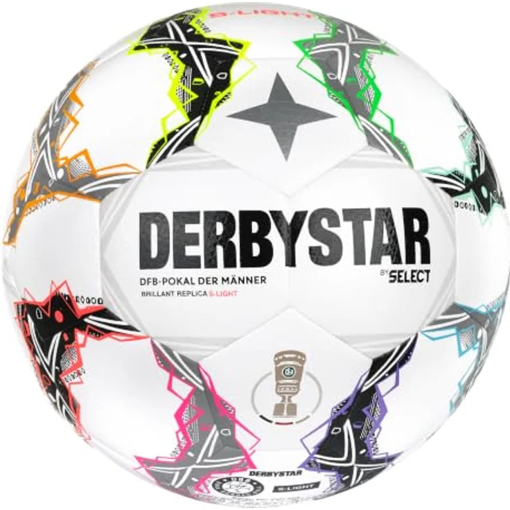 Derbystar DFB-Pokal Brillant Replica S-Light v26, Kinder Fußball für E- und F-Jugend, 290g, PU mit Diamantstruktur – Bild 4