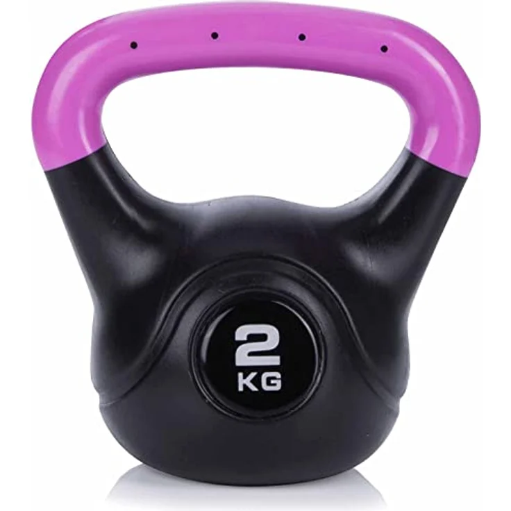 Body & Mind® Kettlebell Kugelhantel 2-20 kg - Workout Gewicht-Hantel für Kraft-Training - Profi Fitness Schwunghantel aus Kunststoff (a - 2 kg) – Bild 2