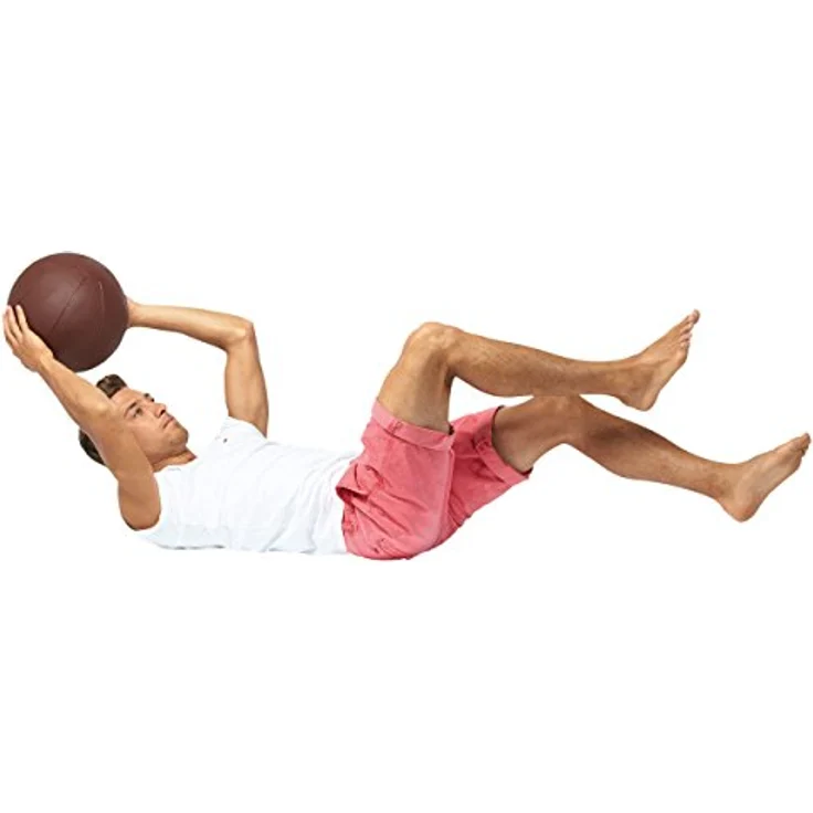 Sport-Tec TOGU Medizinball Fitnessball Gewichtsball Rehaball aus Ruton 28 cm, 2 kg, BRAUN – Bild 2