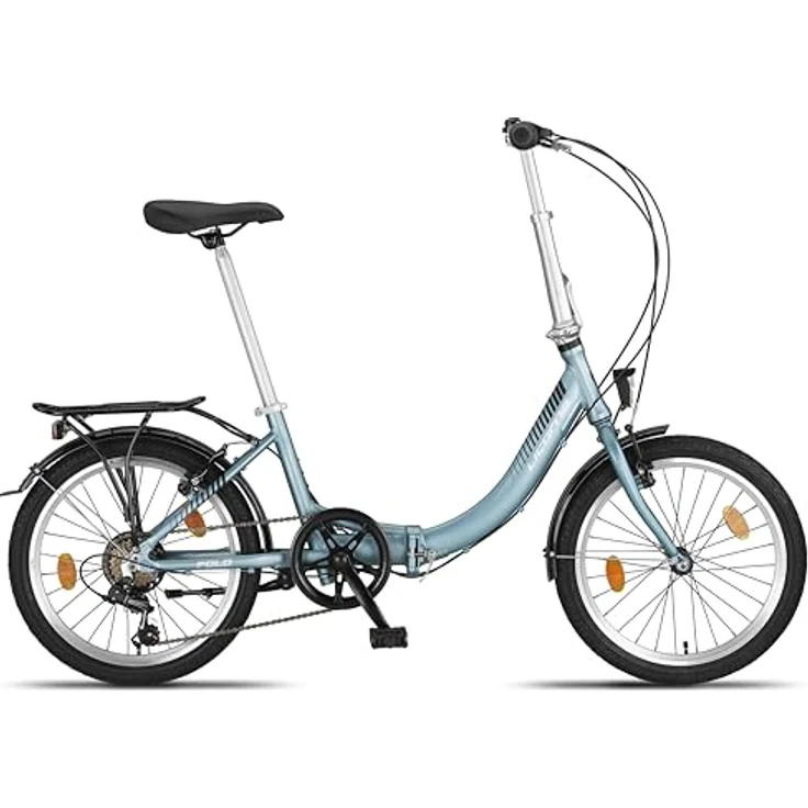Licorne Bike Fold Premium Klapprad Aluminium 6 Gang Shimano Kettenschaltung Quick-Fold-System Klappfahrrad (V-Bremse, Blau) - Preisvergleich – Bild 3