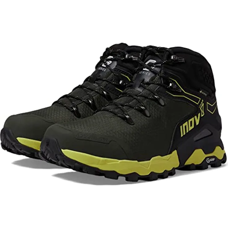 inov-8 Roclite Pro G 400 GTX V2, Herren Wanderschuhe, wasserdicht, Nylon-Ripstop, Graphene-Grip Sohle, Grün, Größe 42.5