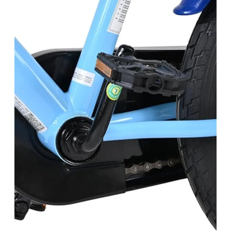 Volare Spidey Kinderfahrrad, 16 Zoll, blau, mit Hand- und Rücktrittbremse, höhenverstellbar, abnehmbare Stützräder – Bild 16