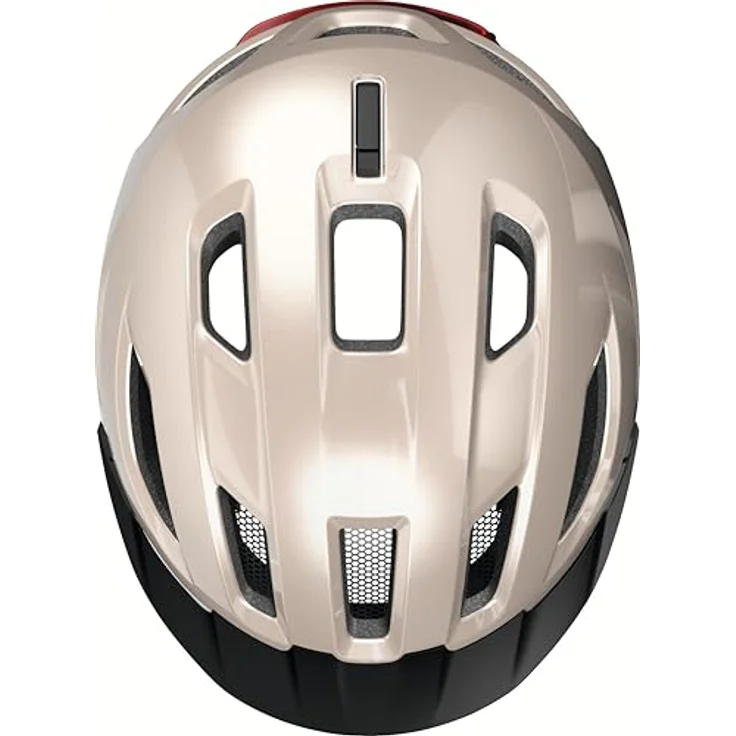 ABUS Urban-I 4.0 Fahrradhelm, mit aufladbarem Rücklicht, 2 Leuchtmodi, Zopf-Öffnung und magnetischem Verschluss, Größe L, beige – Bild 4