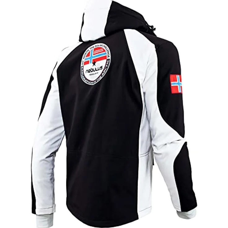 Nebulus Softshell-Skijacke ROCKSHELL, warme und wasserabweisende Herrenjacke mit optimaler Passform, schwarz-weiß, Größe L – Bild 2