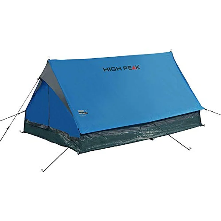 High Peak Hauszelt Minipack, Campingzelt für 2 Personen, Festivalzelt mit Wannenboden, 1500 mm wasserdicht, Ventilationssystem, Moskitoschutz, Leichtgewicht und kleines Packmaß, blau – Bild 2