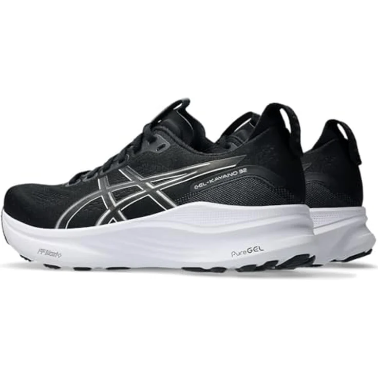 ASICS Gel-Kayano 32, Herren Laufschuhe mit GEL-Technologie und Dynamic DuoMax Unterstützung, Schwarz-Weiß, Größe 44 EU – Bild 5