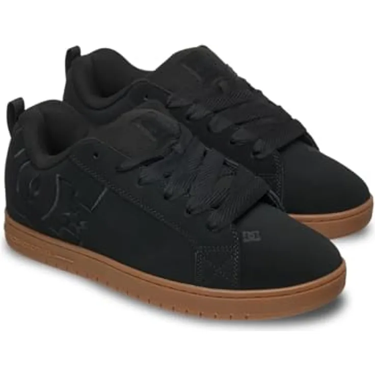 DC Shoes Court Graffik, Laufschuhe für Herren mit wasserabweisendem Obermaterial, Schwarz, Größe 12 UK - 47 EU - 13 US