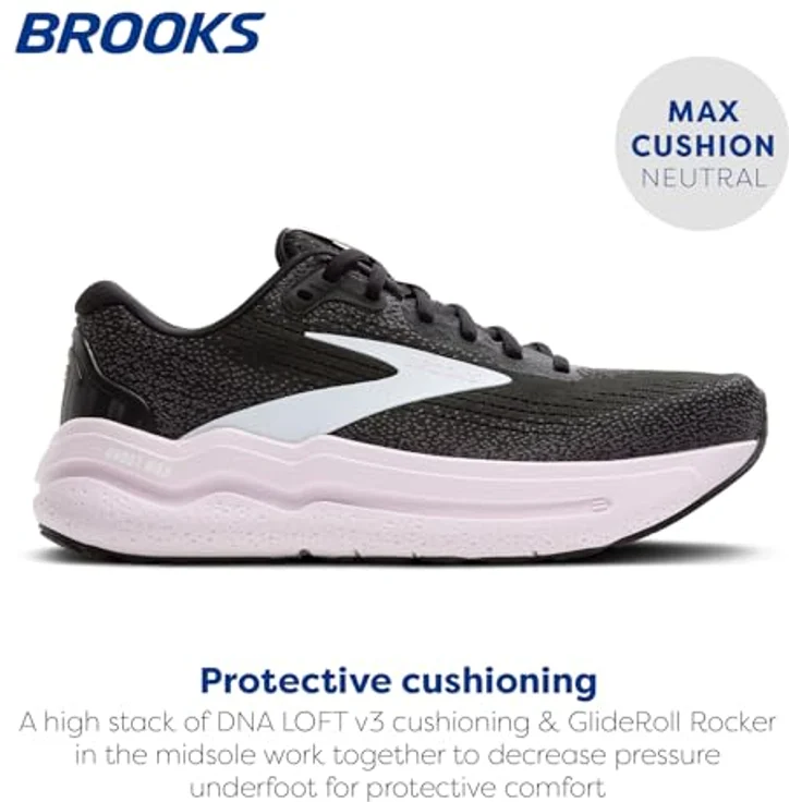 On Running Brooks Ghost Max 2, Damen Laufschuhe mit Dämpfungstechnologie, Schwarz (Größe 38) – Bild 2
