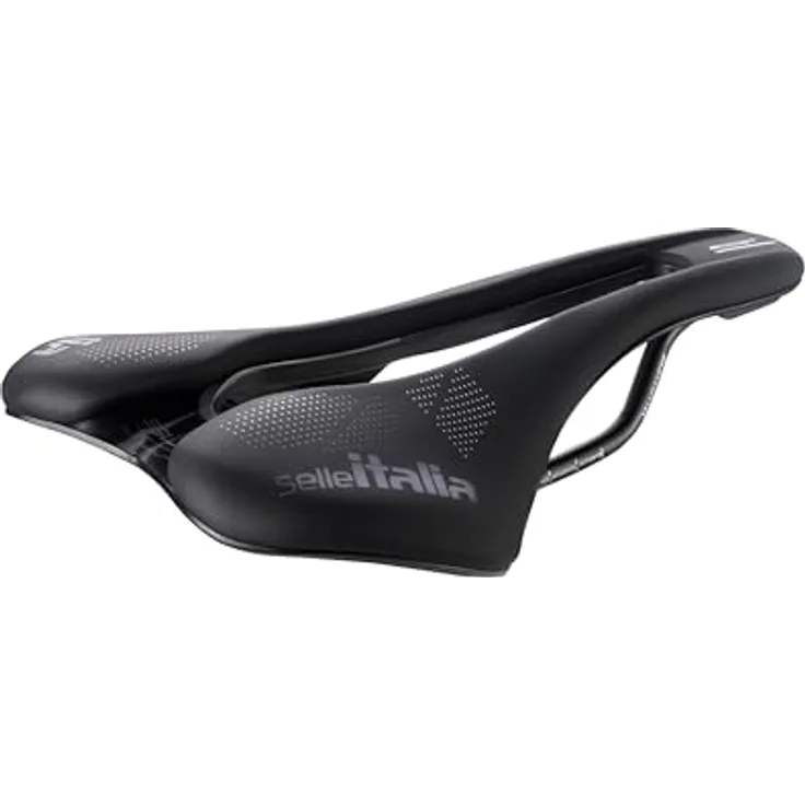 Selle Italia SLR Boost TM Superflow, Fahrradsattel mit klassischem SLR-Design, Gel-Polsterung und Carbonfaser-Schale - Größe L3, Schwarz