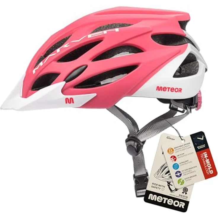 meteor® Marven Fahrradhelm, innovatives Luftdurchlass-System, hygienisches Innenleben, anpassbare Passform, für Herren, Damen und Kinder, ideal für MTB, Downhill, BMX und Scooter, schwarz – Bild 1