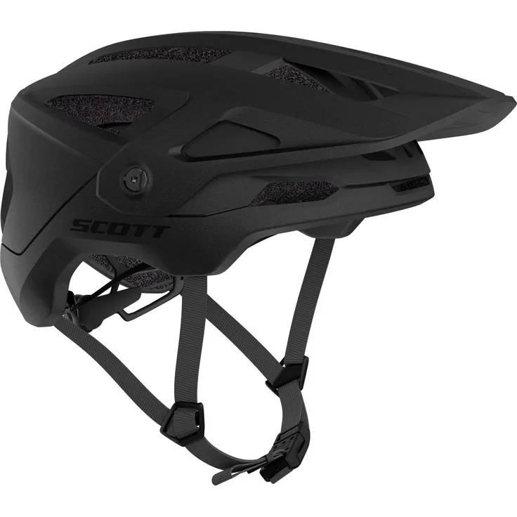 Scott Stego Plus Helm (CE), MTB Helm mit MIPS-Technologie, abnehmbaren Visier und verstellbarer Passform, stealth black, Größe L