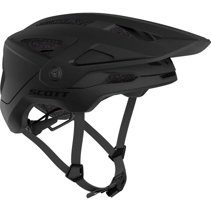 Scott Stego Plus Helm (CE) MIPS, leichter MTB-Helm in Stealth Black, verstellbare Passform, abnehmbares Visier