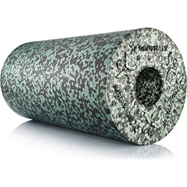 BODYMATE Faszienrolle STANDARD Mittel-Hart, inklusive gratis E-Book, Black/Midnight-Green, 30x15cm