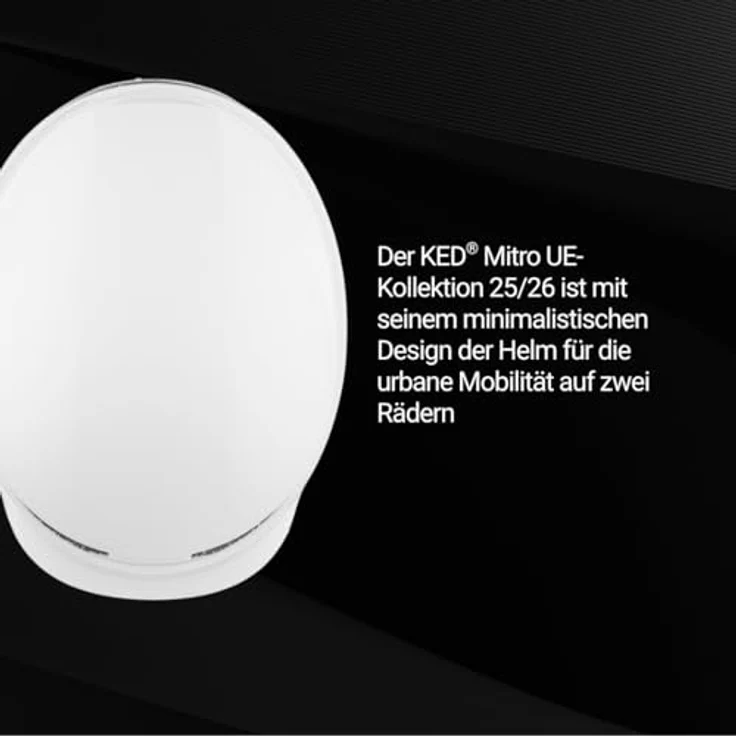 KED Mitro UE-Kollektion 25/26, Urban Fahrradhelm mit MIPS, BOA-Verstellsystem & 180 Grad LED-Sicherheitslicht, Light Grey Matt, Größe 52-58 (M) – Bild 4