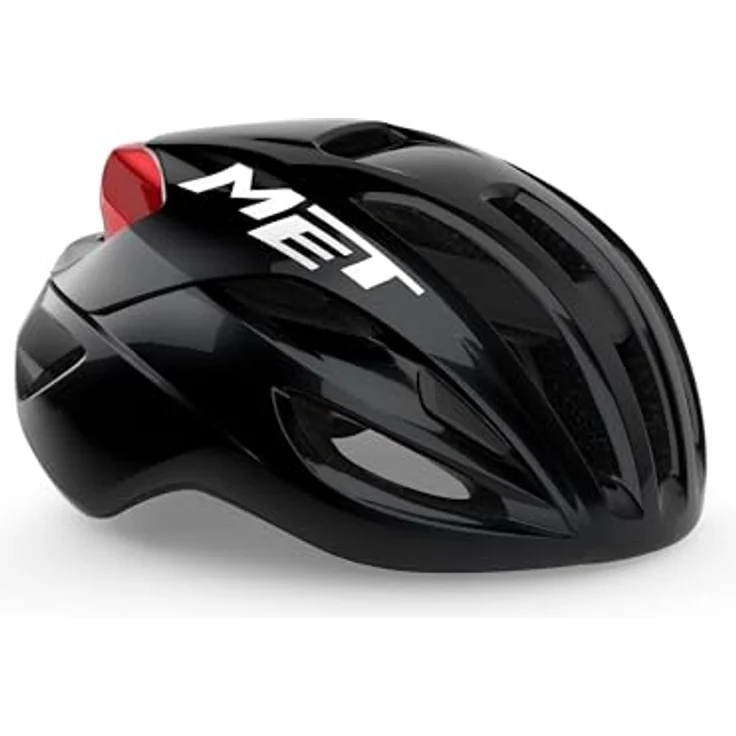 MET Rivale Mips Helm S, schwarz-rot, mit 18 Belüftungsöffnungen und 360-Grad-Kopfbandsystem für optimalen Sitz und Komfort – Bild 1