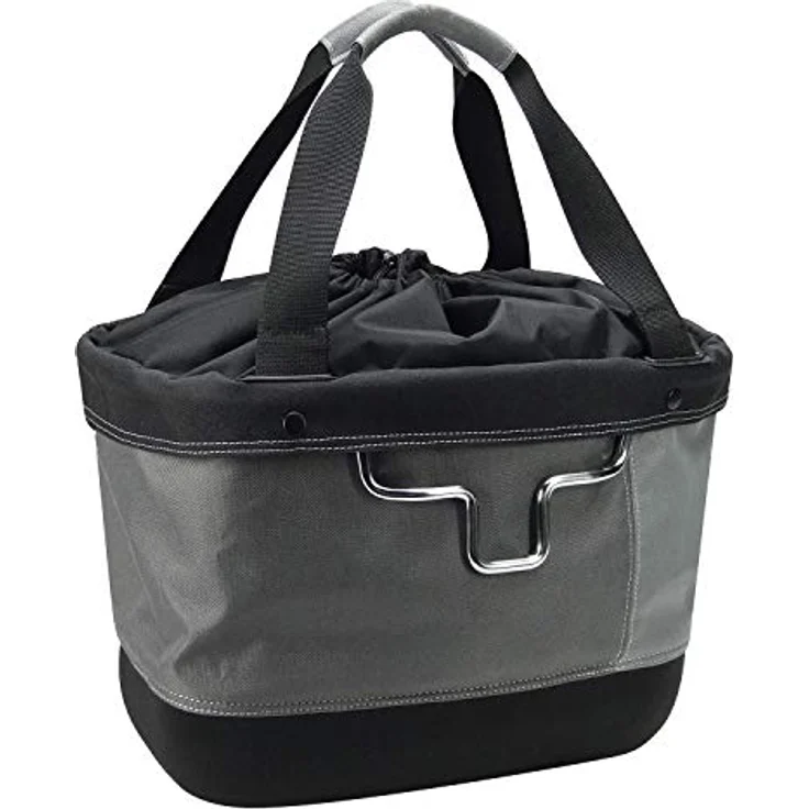 KlickFix Velokorb Shopper Alingo, 17 l, dreifarbig mit Softschaum-Boden und verchromtem Bügel, max. Belastung 7 kg – Bild 3