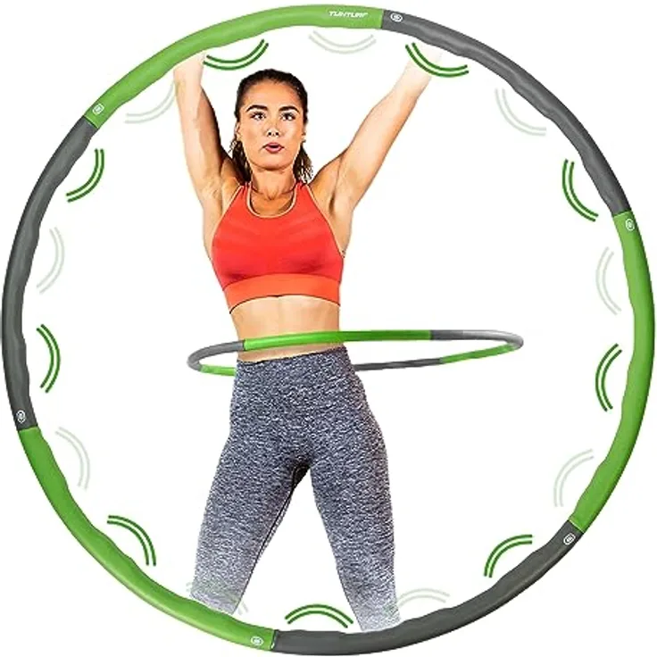 Tunturi Hula Hoop 1.5 kg, Fitness-Hula-Hoop mit sanfter Massagefunktion und wavy Design