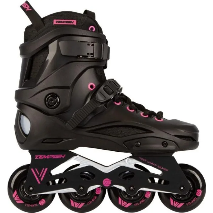 Tempish Viber Inlineskates 1000004617, Schwarz, mit belüftetem Design, verstärktem Rahmen und ABEC 9 Kugellagern