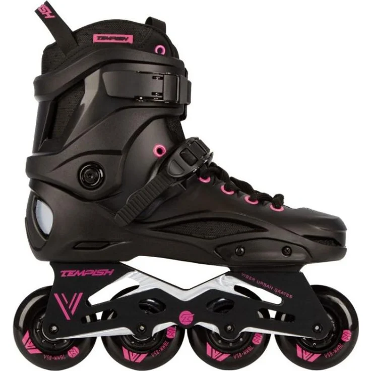 Tempish Viber Inlineskates 1000004617, Schwarz, mit belüftetem Design, verstärktem Rahmen und ABEC 9 Kugellagern